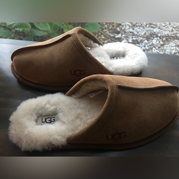 UGG Pearle Scuff Shearling Slippers- NWOT- men’s 8/ women’s 10 - Picture 10 of 16